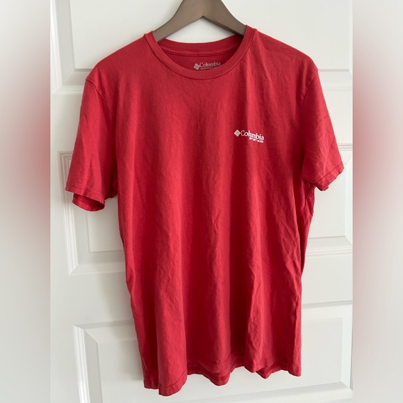 Columbia PFG Fishing T Shirt Red Size L - Picture 1 of 7
